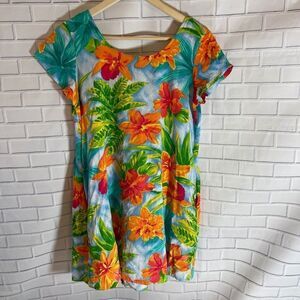 Jams World VTG Floral Lattice Back Mini Dress‎ Sz S